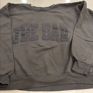 The Bar Varsity Sweatshirt - Grey on Grey